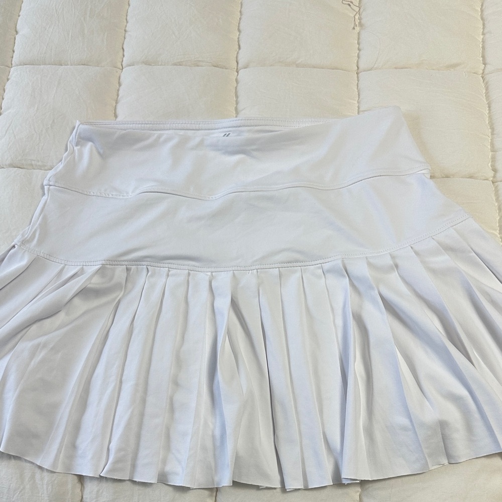 White Pleated Women's tennis Skort